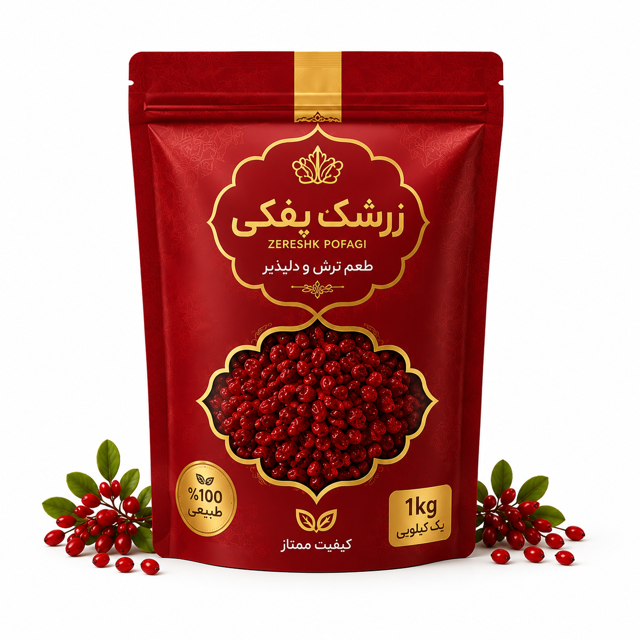 زرشک پفکی ممتاز دُر سرخ کویر زرشک ایرانی درجه یک ۱ کیلویی (ارسال رایگان)